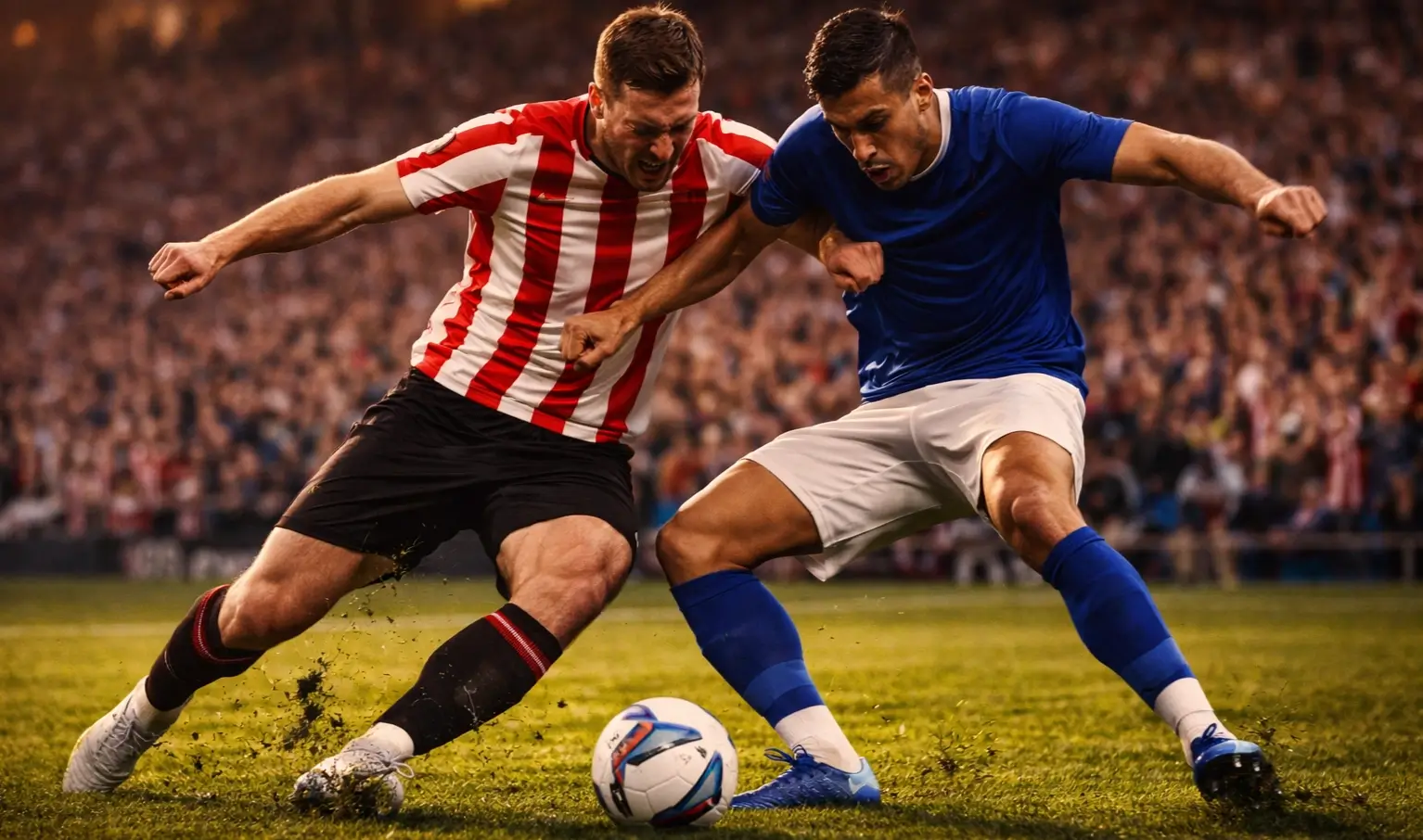 Brentford players competing in a Premier League match at the Gtech Community Stadium