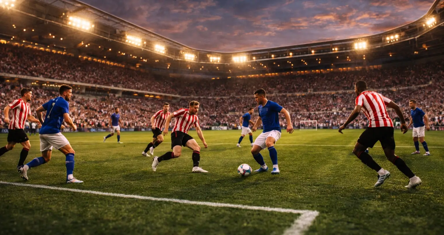 Brentford football match in progress at a Premier League stadium
